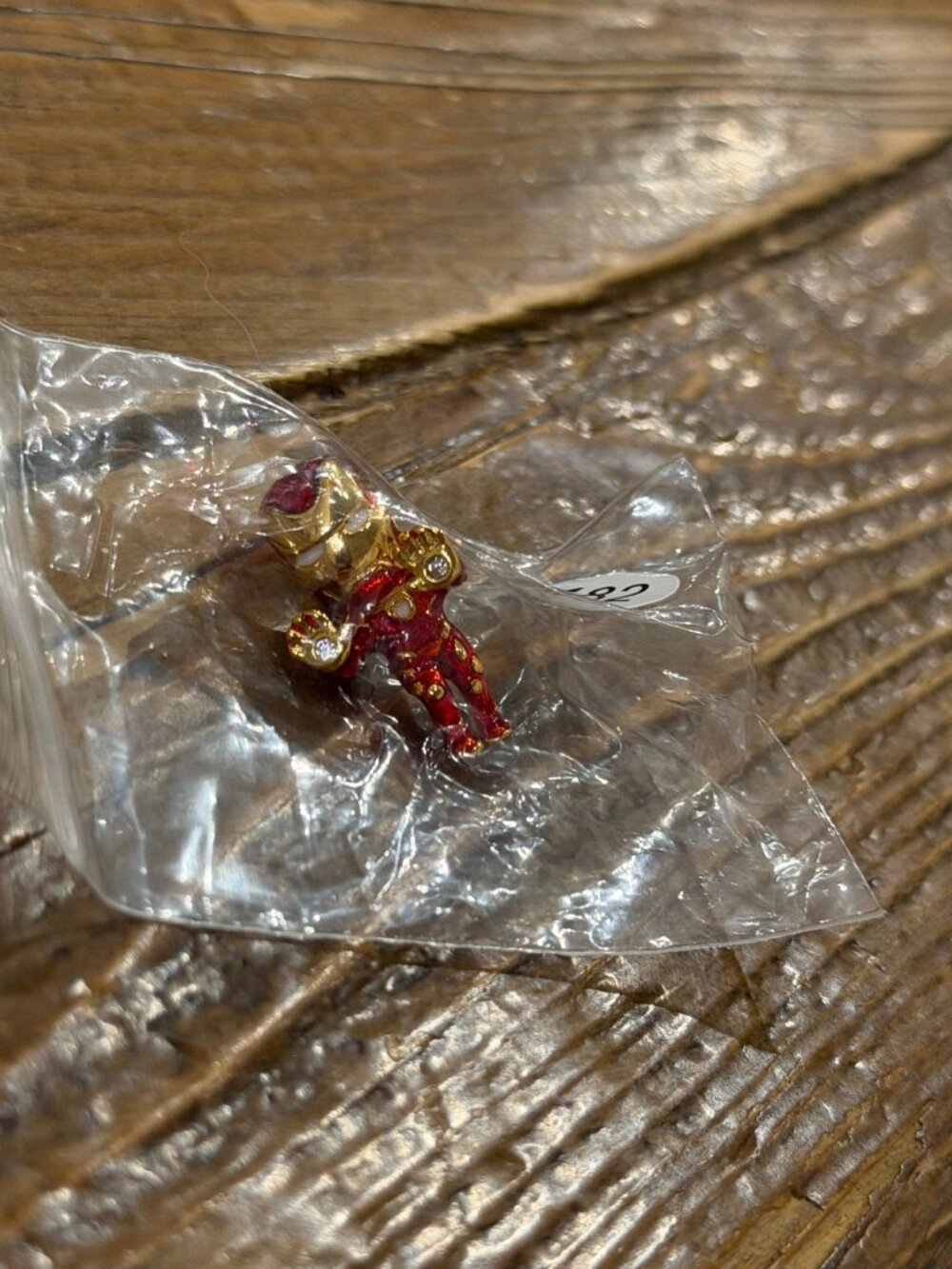 Iron Man-Inspired Red & Gold Character Charm (Unbranded)